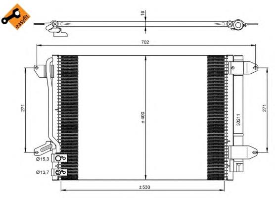 CF20222 Delphi radiador de aparelho de ar condicionado