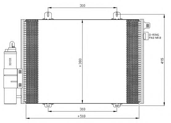 35379 NRF radiador de aparelho de ar condicionado