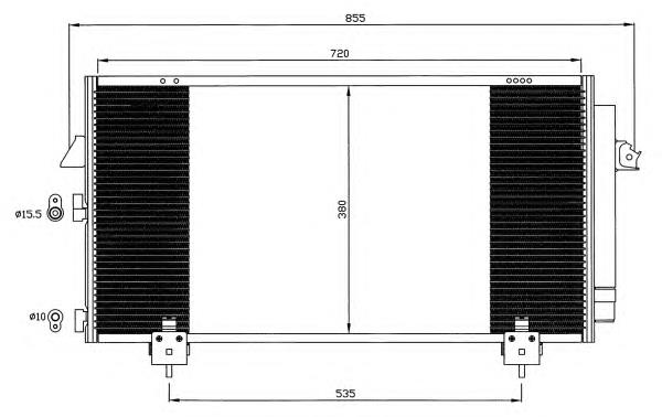 35381 NRF radiador de aparelho de ar condicionado