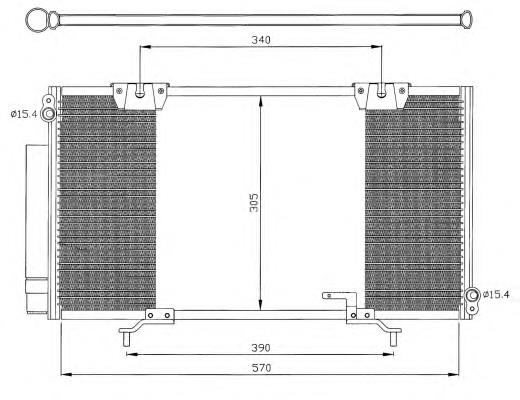 Radiador de aparelho de ar condicionado 35372 NRF