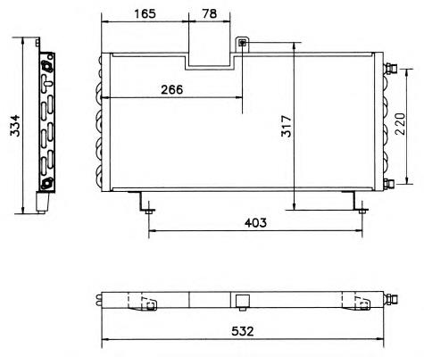 Radiador de aparelho de ar condicionado 35376 NRF