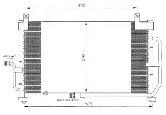 35344 NRF radiador de aparelho de ar condicionado