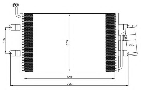 35338 NRF radiador de aparelho de ar condicionado