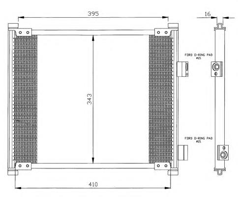 35357 NRF radiador de aparelho de ar condicionado