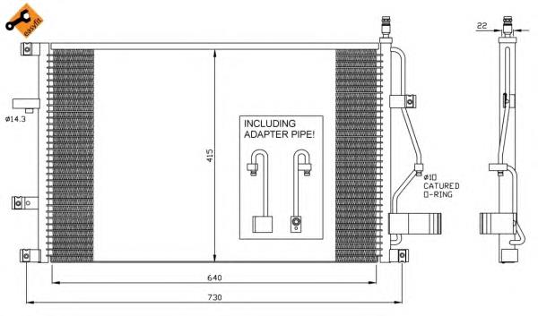 311013247 Volvo radiador de aparelho de ar condicionado