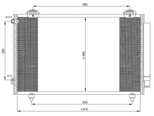 35432 NRF radiador de aparelho de ar condicionado