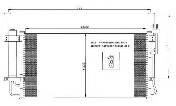 35429 NRF radiador de aparelho de ar condicionado