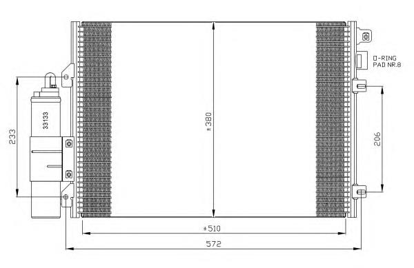 300383 ACR radiador de aparelho de ar condicionado