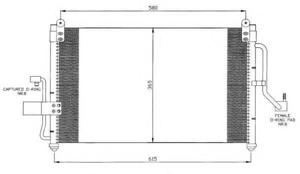 35424 NRF radiador de aparelho de ar condicionado