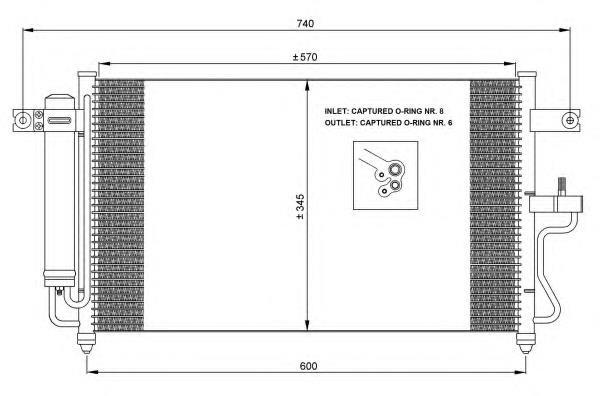 Radiador de aparelho de ar condicionado 35427 NRF