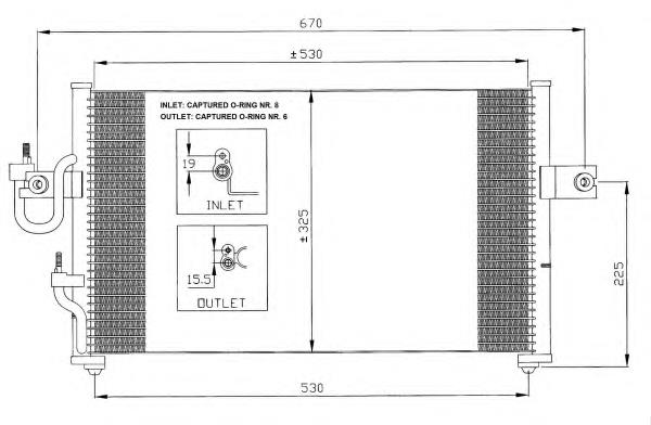 35392 NRF radiador de aparelho de ar condicionado