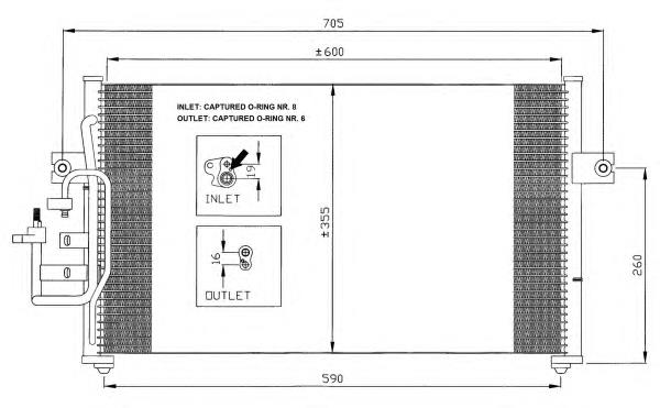 Radiador de aparelho de ar condicionado 35390 NRF