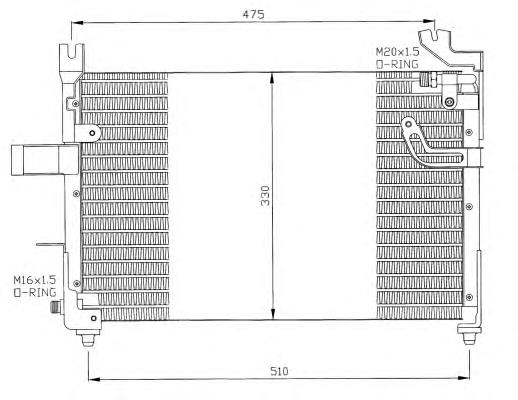 Radiador de aparelho de ar condicionado 35394 NRF