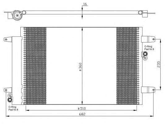 35403 NRF radiador de aparelho de ar condicionado