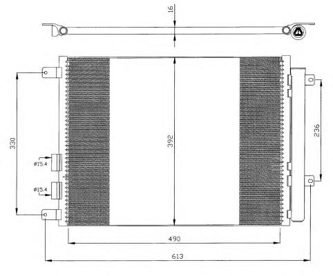 1005109 VAN Wezel radiador de aparelho de ar condicionado