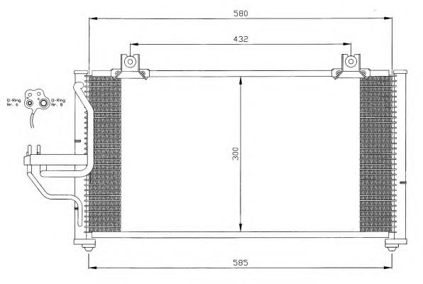 0K2B161480 Hyundai/Kia radiador de aparelho de ar condicionado