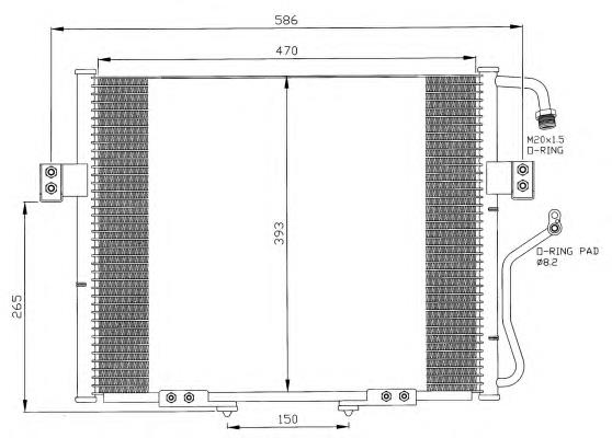 FP 40 K324-AV FPS radiador de aparelho de ar condicionado