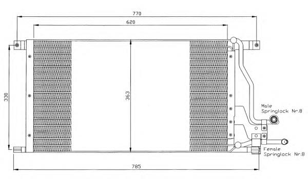 35400 NRF radiador de aparelho de ar condicionado