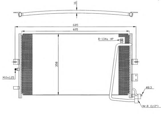 Radiador de aparelho de ar condicionado 35269 NRF