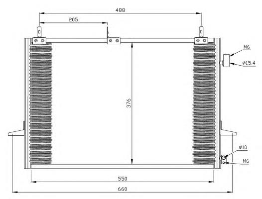 Radiador de aparelho de ar condicionado para Ford Scorpio (GFR, GGR)