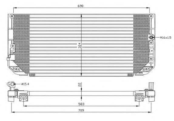 35282 NRF radiador de aparelho de ar condicionado