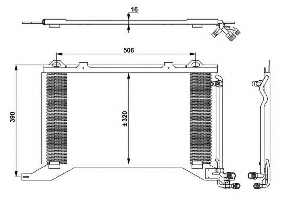 35245 NRF radiador de aparelho de ar condicionado