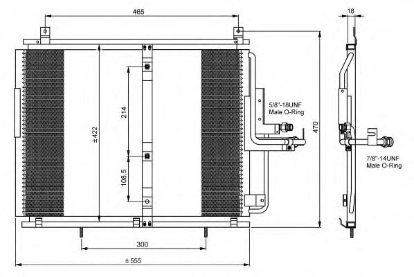 35244 NRF radiador de aparelho de ar condicionado