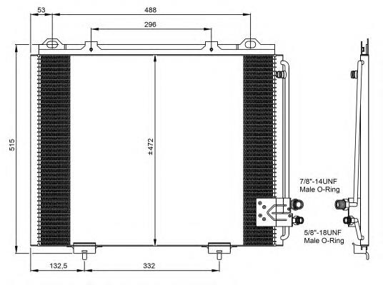 35228 NRF radiador de aparelho de ar condicionado