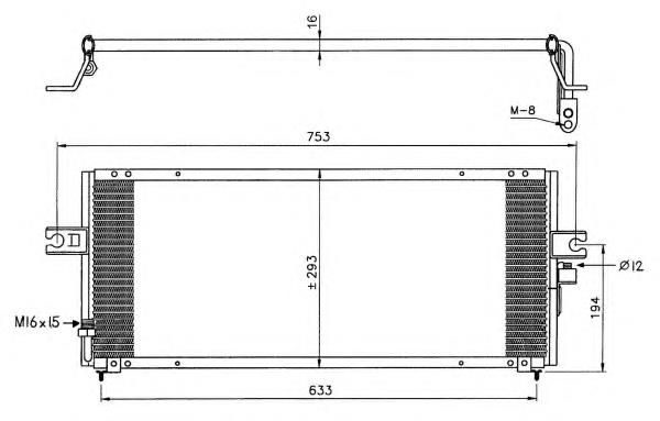 Radiador de aire acondicionado 35232 NRF