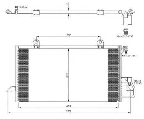 35248 NRF radiador de aparelho de ar condicionado