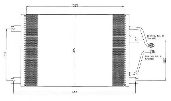 Радиатор кондиционера 35312 NRF