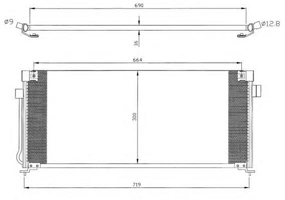 35324 NRF radiador de aparelho de ar condicionado