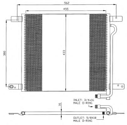 Radiador de aparelho de ar condicionado para MAN L2000 