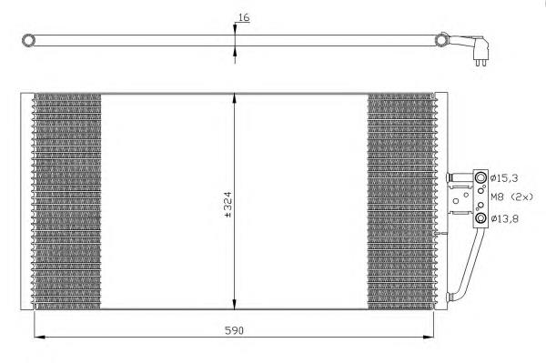 Radiador de aparelho de ar condicionado para BMW 7 (E38)