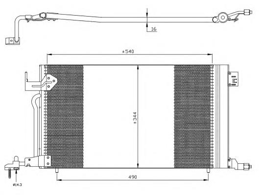 35304 NRF radiador de aparelho de ar condicionado