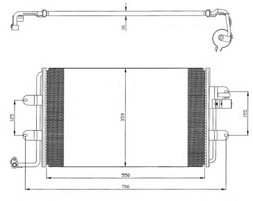 35300 NRF radiador de aparelho de ar condicionado