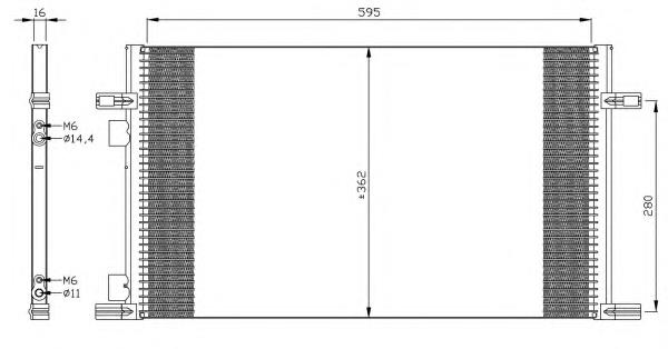 35298 NRF radiador de aparelho de ar condicionado