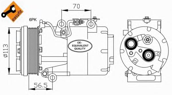 32722 NRF compressor de aparelho de ar condicionado