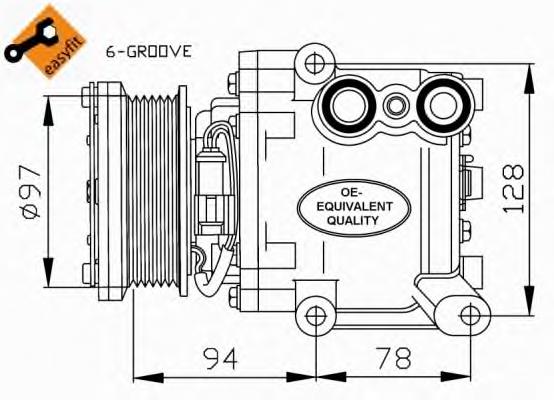 1514844 Ford compressor de aparelho de ar condicionado