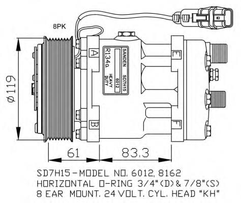 3.82243 Diesel Technic compressor de aparelho de ar condicionado