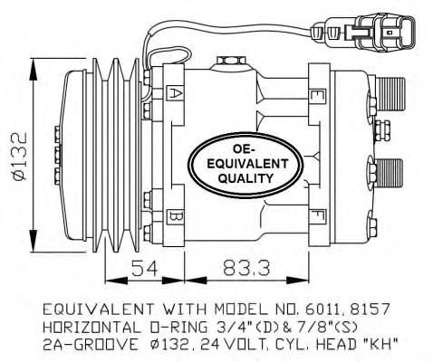 1071995 Volvo compressor de aparelho de ar condicionado