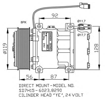 SCAK033 AVA compressor de aparelho de ar condicionado