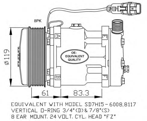 813009 VALEO compressor de aparelho de ar condicionado