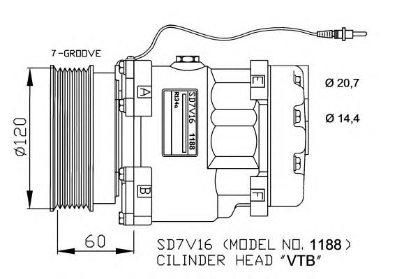 130926 ACR compressor de aparelho de ar condicionado