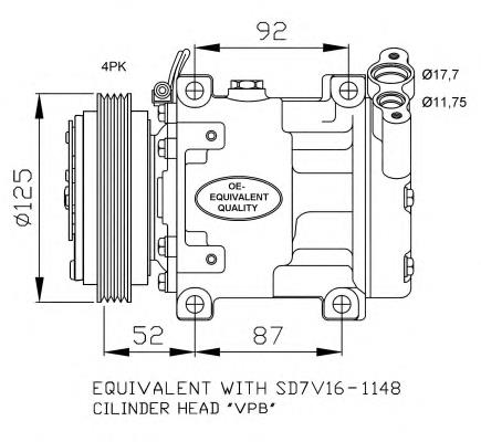 32743 NRF compressor de aparelho de ar condicionado