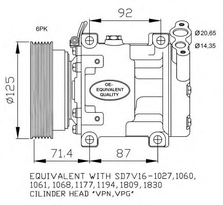 8200802609 Nissan compressor de aparelho de ar condicionado