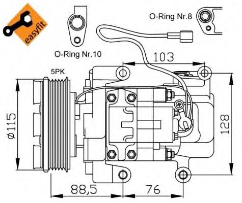 32681 NRF compressor de aparelho de ar condicionado