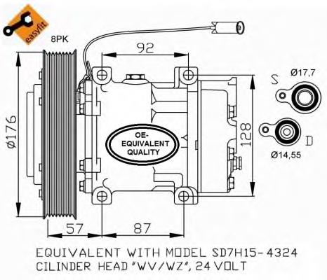 Compressor de aparelho de ar condicionado para Renault Trucks T 