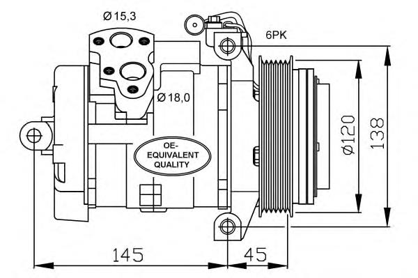 32698 NRF compressor de aparelho de ar condicionado