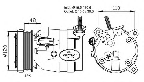 32678 NRF compressor de aparelho de ar condicionado